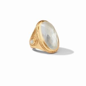 Julie Vos Cassis Statement Ring (Iridescent Clear Crystal)